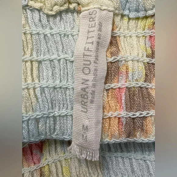 Urban Outfitters Sabrina Floral Print Gauze Dress Medium - Picture 7 of 8